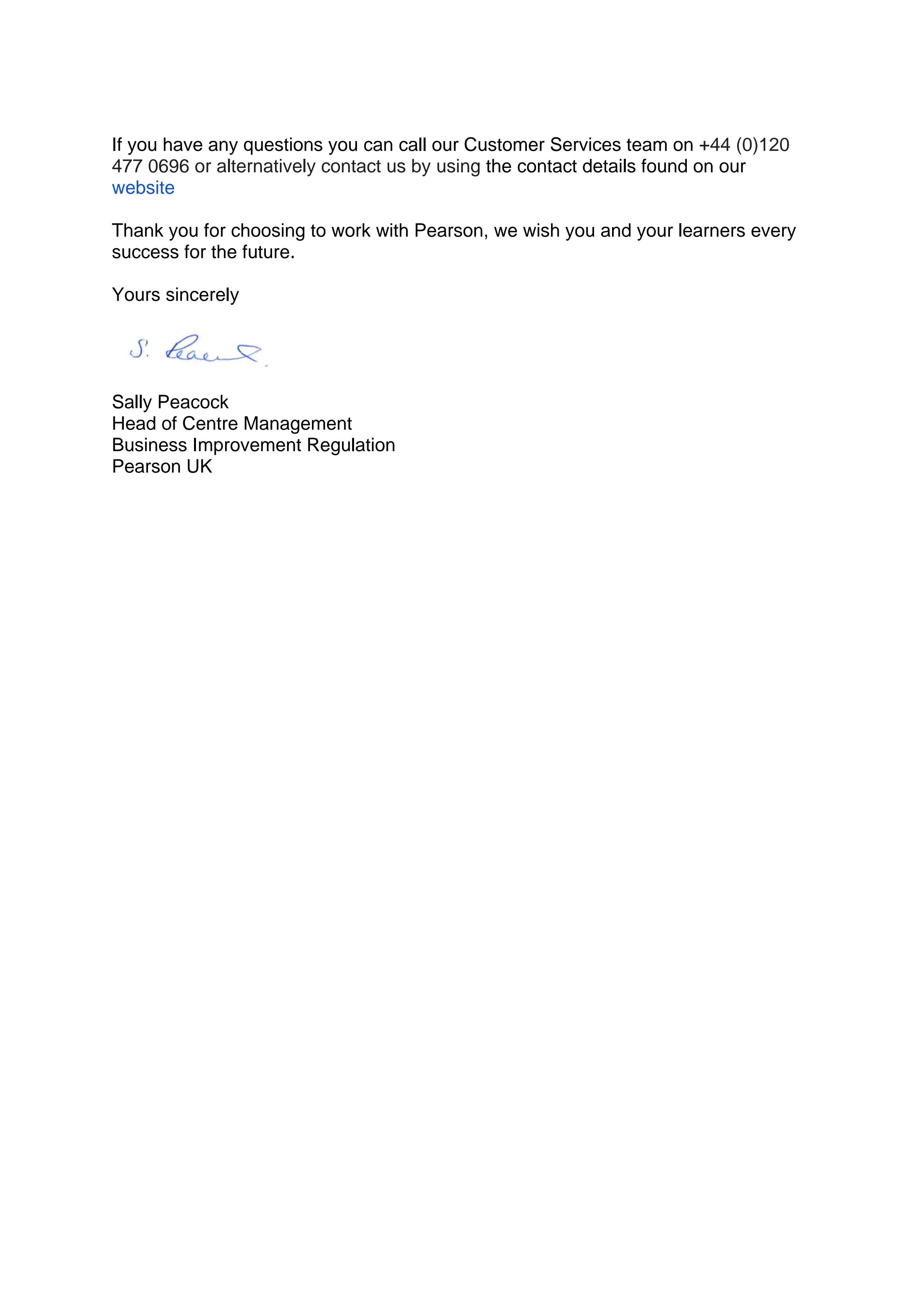 Academic Approval Certificate Back